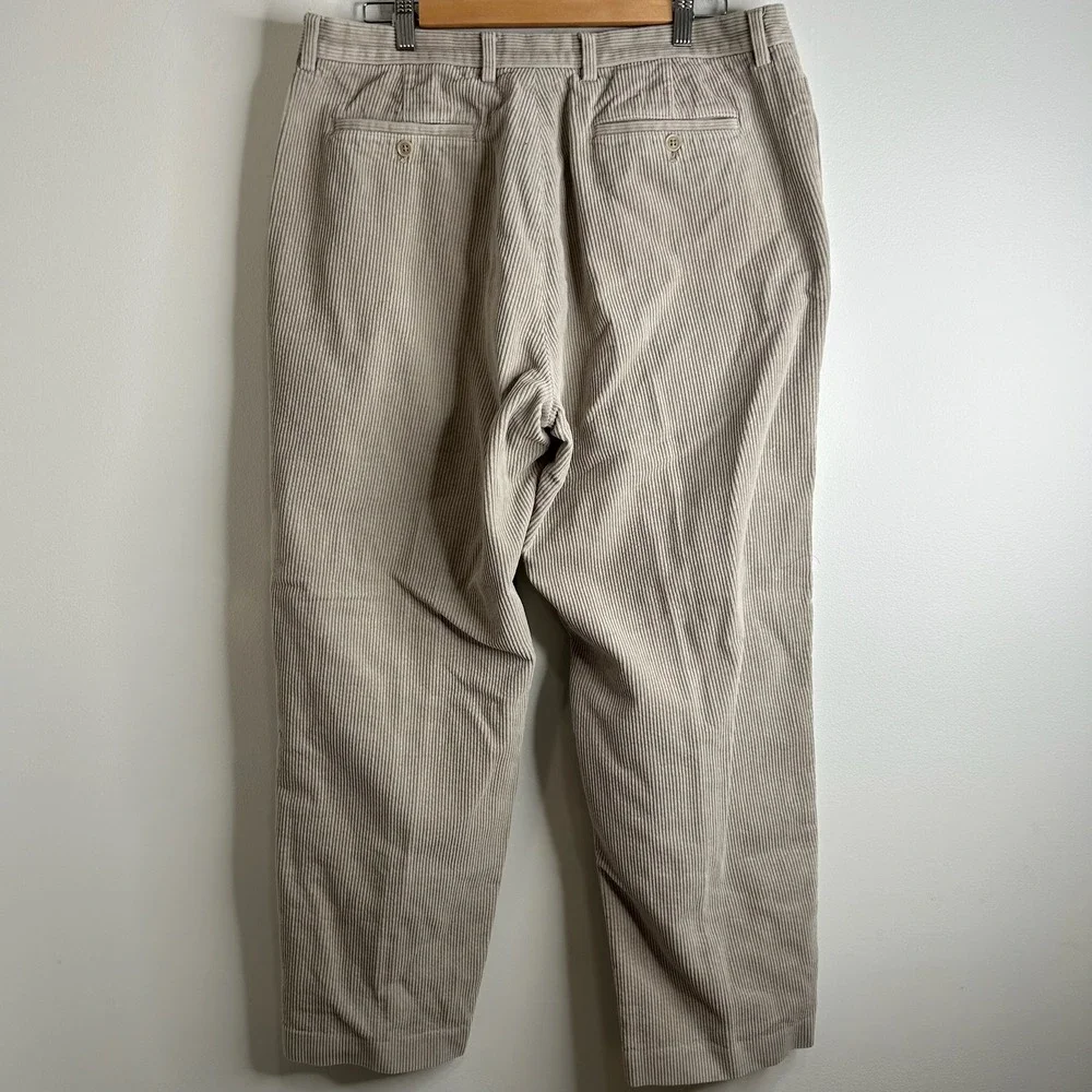 J Crew Classic Fit Beige Corduroy Pants Mens Size 38x32 (actual 38x29)‎ Academia